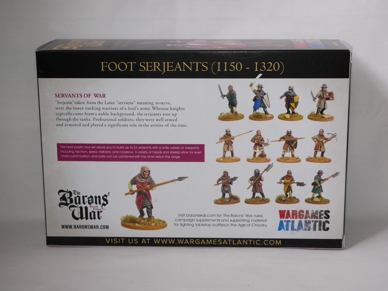 Wargames Atlantic The Barons' War 28mm Scale Foot Serjeants (1150-1320) WAAAC002