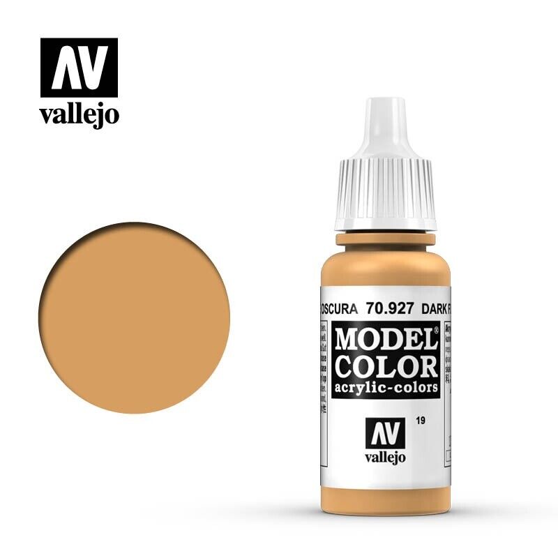 Vallejo Model Color Dark Flesh Acrylic 17ml/0.57 fl oz Dropper Bottle - 70.927