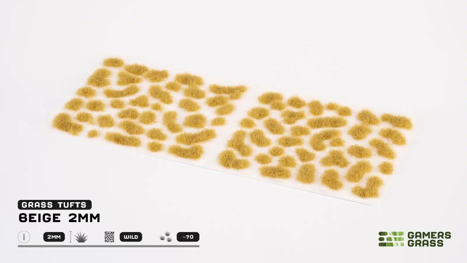 Gamers Grass Wild Beige 2mm Tufts For Wargaming Mini Bases (70) Per Pack GG2-BE