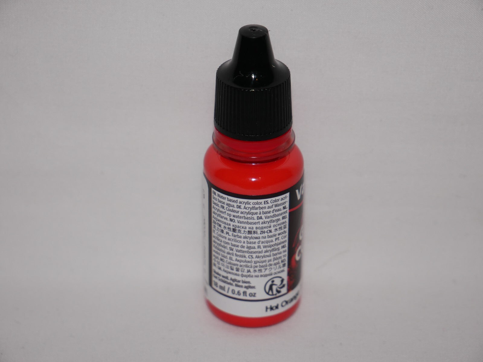 Vallejo Game Color Acrylic Range Hot Orange 18ml/0.6 fl oz Dropper Bottle 72.009