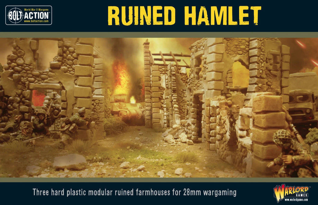 Warlord Games Bolt Action 1:56 Hard Plastic Modular Ruined Hamlet - 802010005