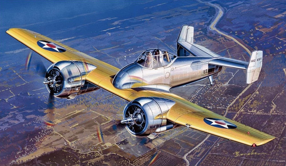 Academy 1:48 Scale USN Grumman XF5F-1 Skyrocket Model Kit Skill Level 4 - 12363