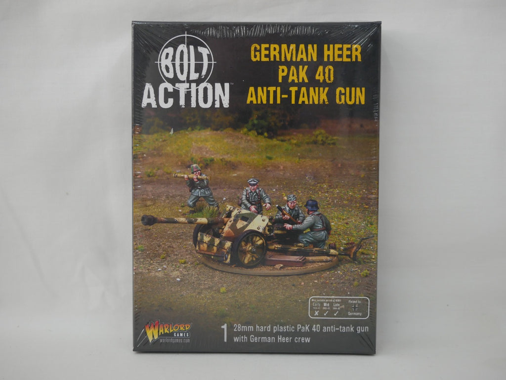 Warlord Games Bolt Action 1:56 Scale German Heer PaK 40 Anti-Tank Gun - 402012057