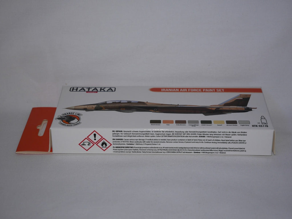 Hataka Orange Line Lacquer Based Formula Iranian Air Force Paint Set (HTK-CS119)