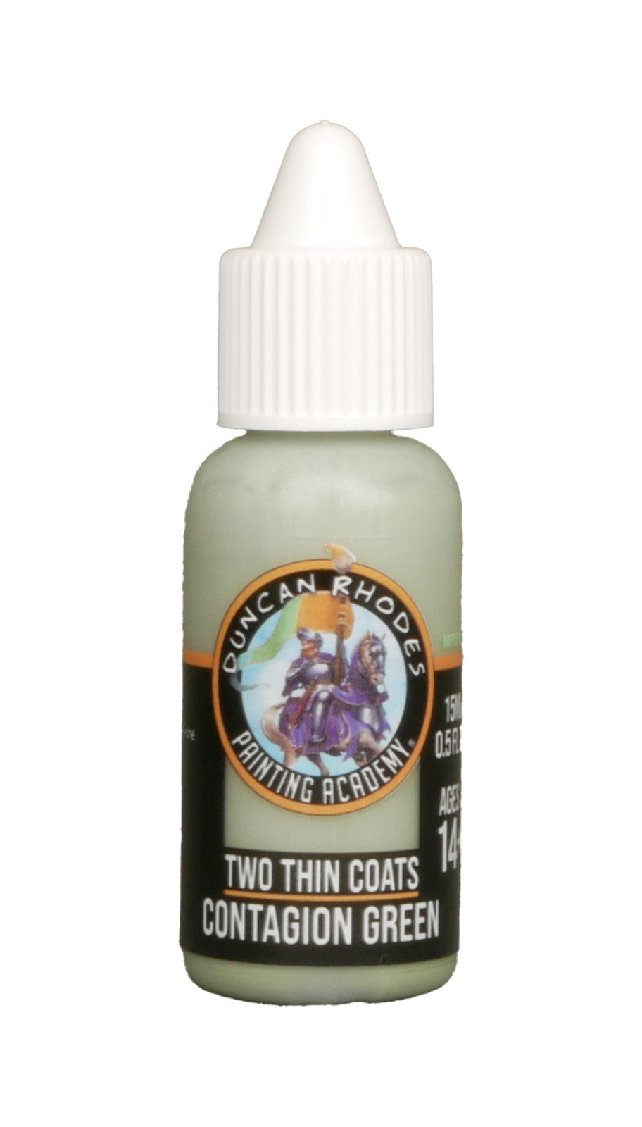 Duncan Rhodes Painting Academy Two Thin Coats Contagion Green 15ml Bottle 10136