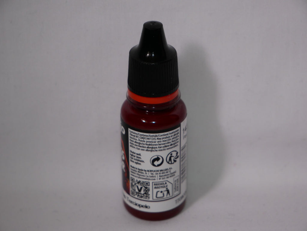 Vallejo Xpress Color Acrylics Velvet Red 18ml/0.6 fl oz Dropper Bottle - 72.407