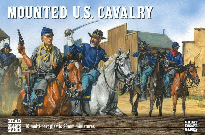 Great Escape Games Dead Mans Hand 28mm Hard Plastic Mounted US Cavalry - DMHP007
