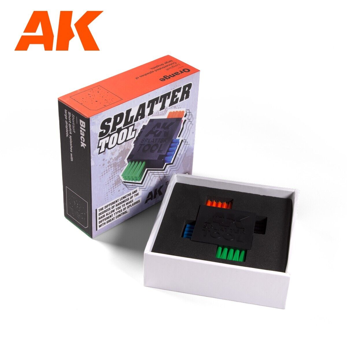 AK Interactive Multi Sided & Multi Coloured Plastic Model Splatter Tool - AK9160