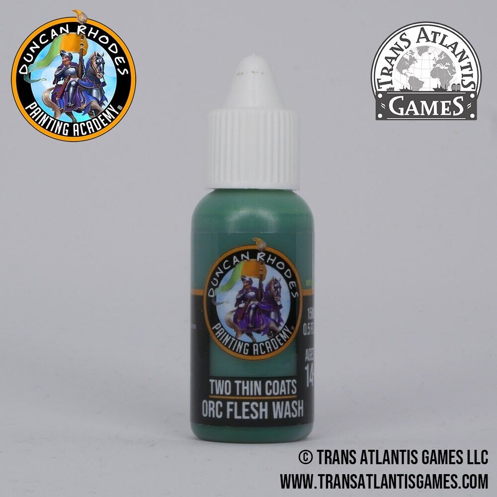 Duncan Rhodes Painting Academy Two Thin Coats Orc Flesh Wash 15ml Dropper 10058