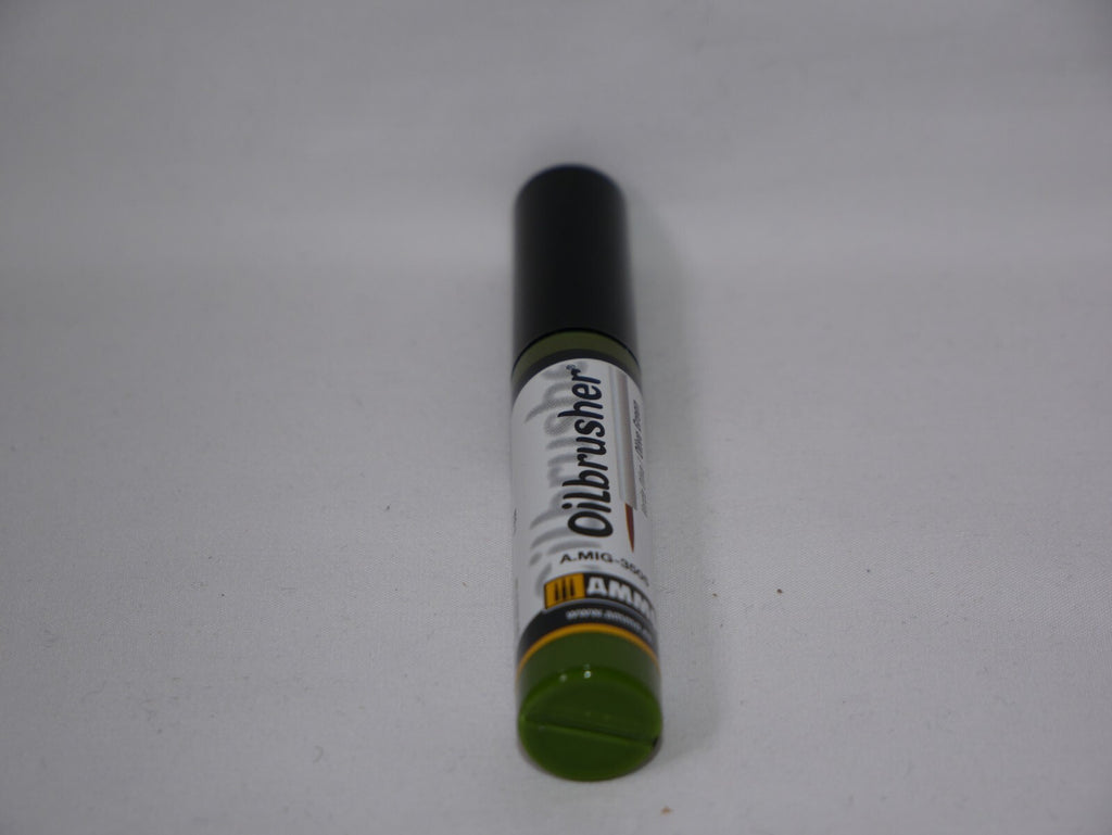 Ammo By Mig Jimenez Olive Green Oilbrusher With Fine Brush Applicator A.MIG-3505