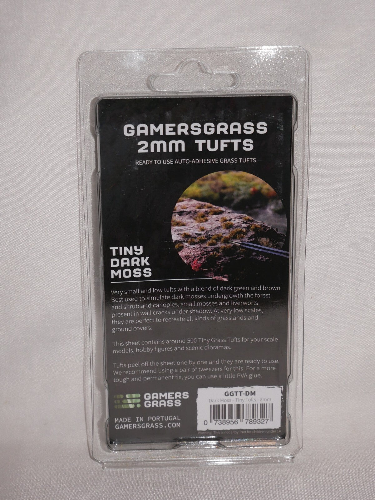 Gamers Grass Tiny Dark Moss 2mm Tufts For Wargaming Bases (500) Per Pack GGTT-DM