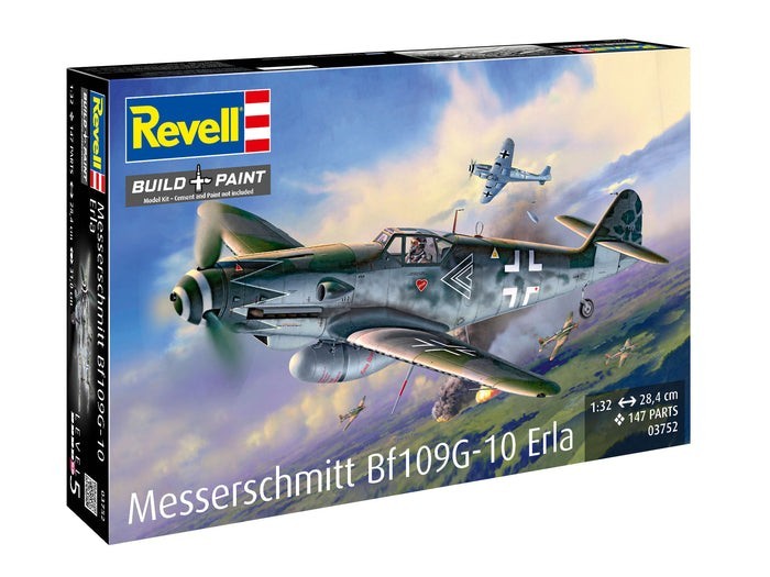 Revell 1:32 Scale Messerschmitt BF109G-10 Erla Model Kit Skill Level 5 - 03752