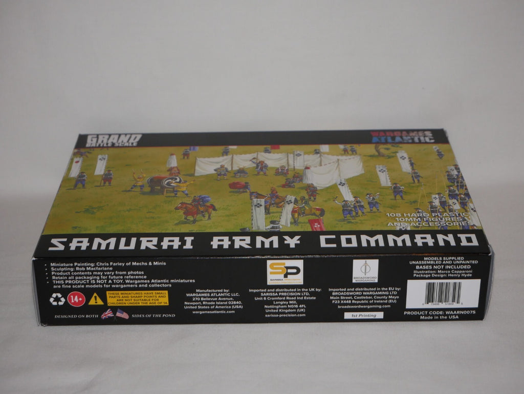 Wargames Atlantic Grand Battle Hard Plastic 10mm Samurai Army Command WAARN007S