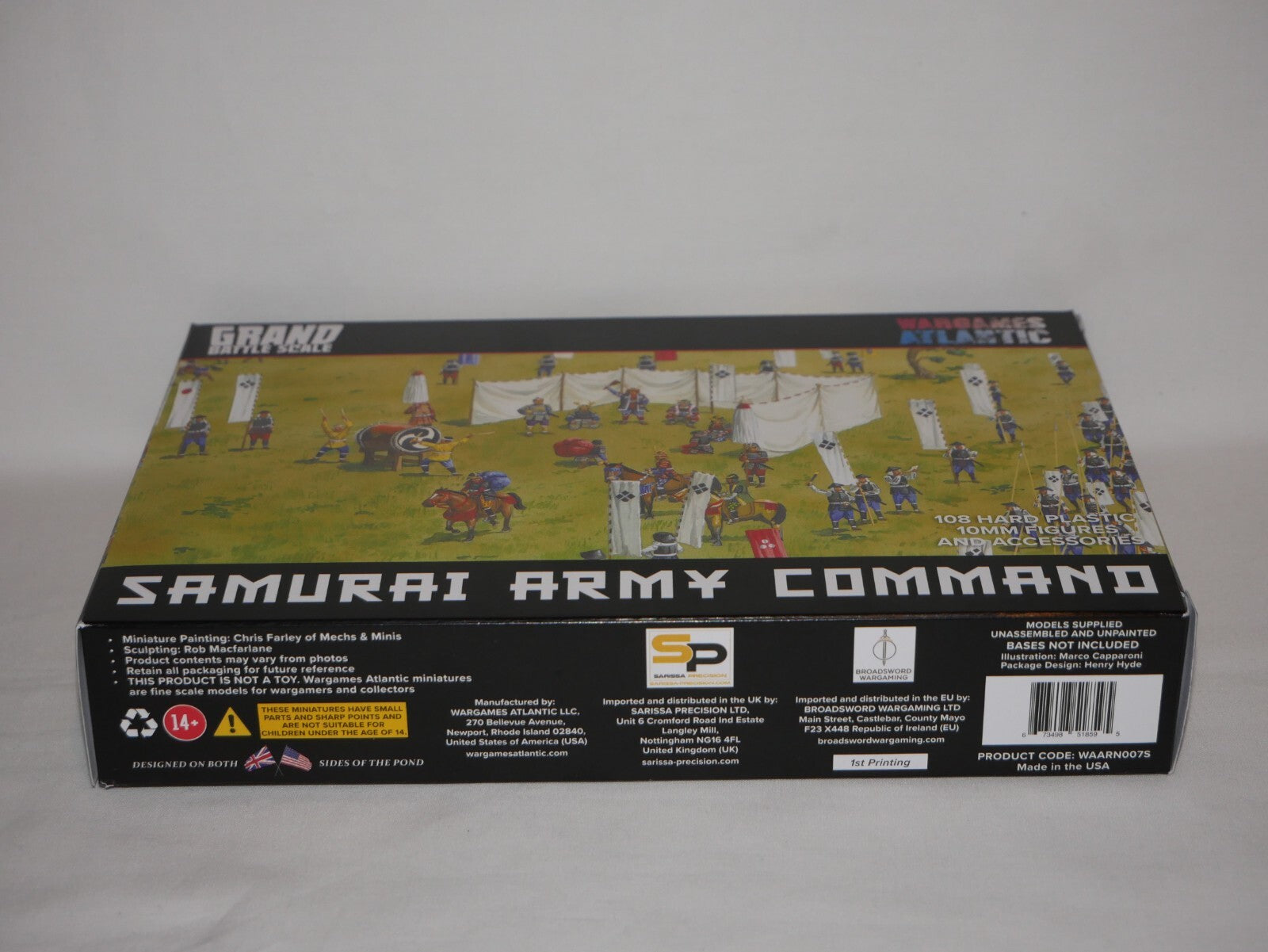 Wargames Atlantic Grand Battle Hard Plastic 10mm Samurai Army Command WAARN007S