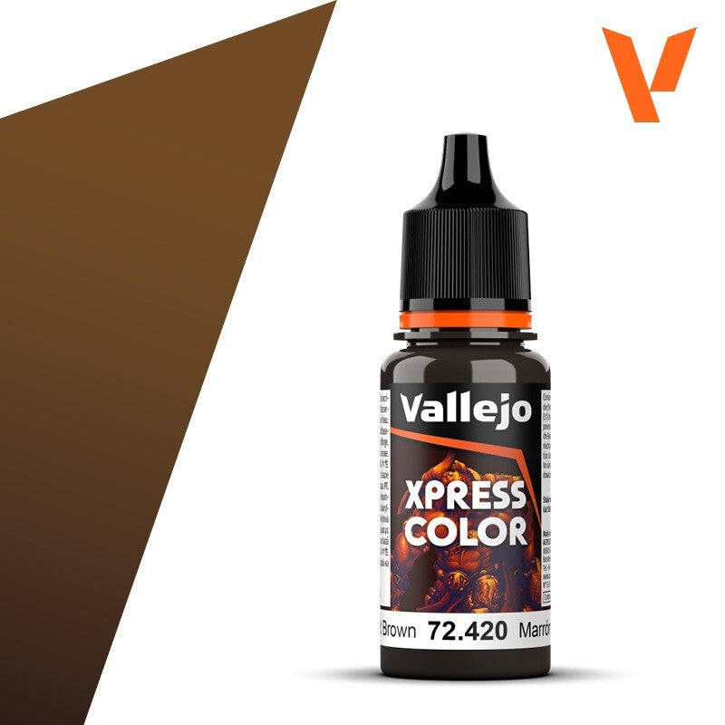 Vallejo Xpress Color Acrylic Range Wasteland Brown 18ml Dropper Bottle - 72.420