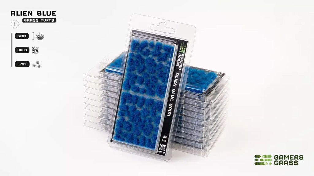 Gamers Grass Wild Alien Blue 6mm Tufts For Wargaming Bases (70) Per Pack GGA-BL