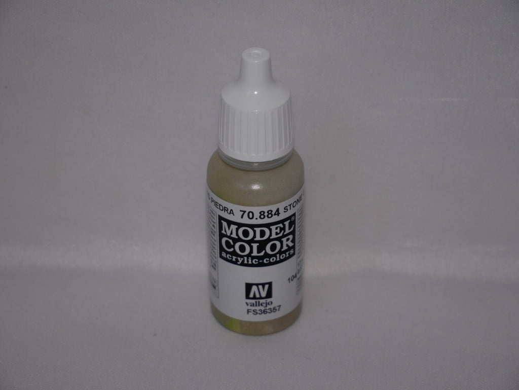 Vallejo Model Color Stone Grey Acrylic 17ml/0.57 fl oz Dropper Bottle - 70.884