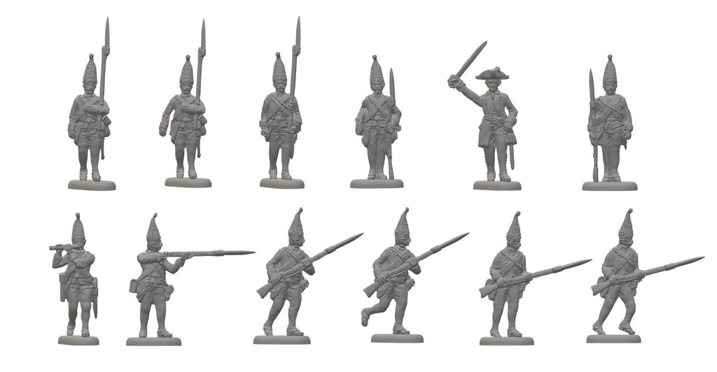 Hat Industrie 1:72 Scale American War Of Independence Hessian Grenadiers - 8353