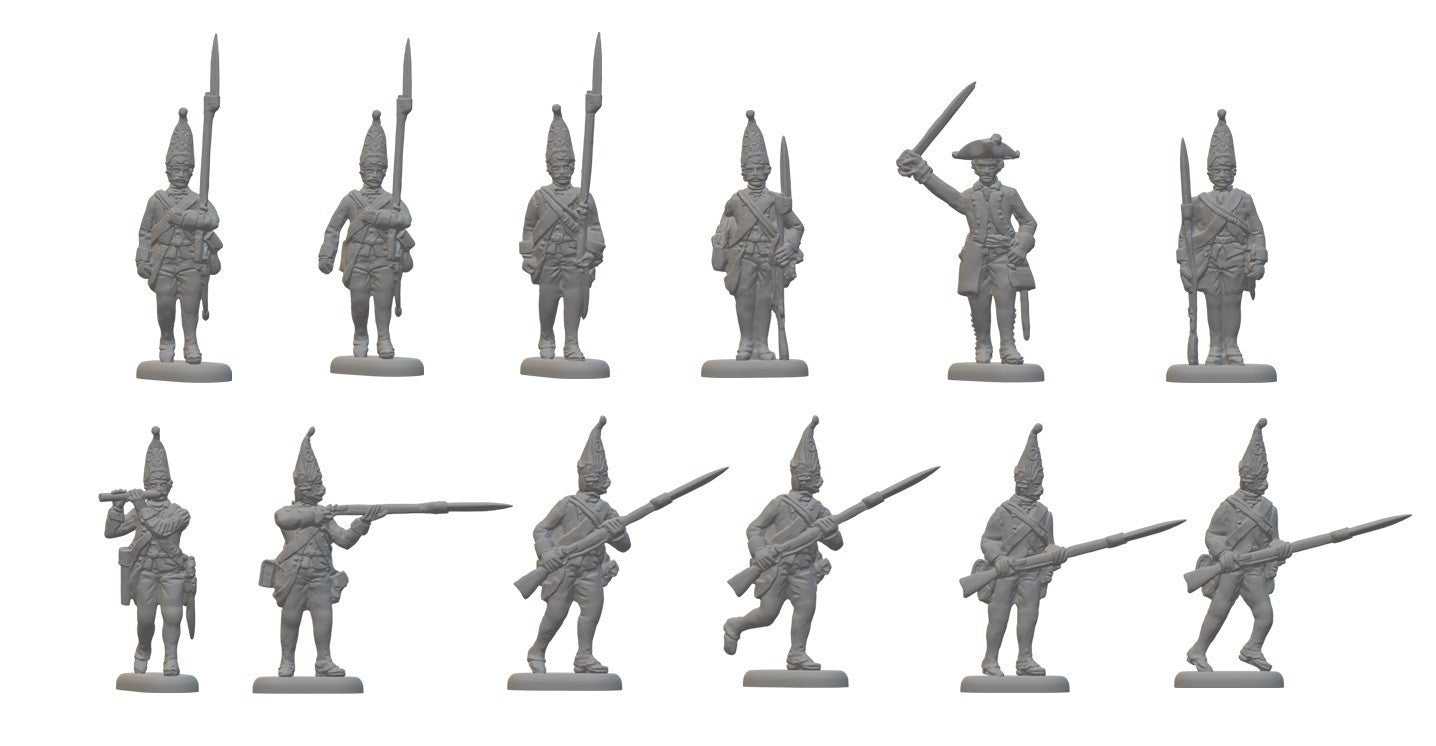 Hat Industrie 1:72 Scale American War Of Independence Hessian Grenadiers - 8353