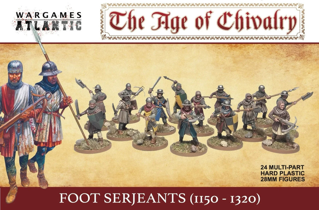 Wargames Atlantic The Barons' War 28mm Scale Foot Serjeants (1150-1320) WAAAC002