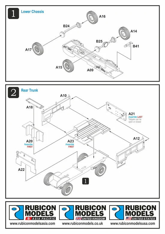 Rubicon Models 1:56 Scale 1.5-ton 4x2 Chevrolet 30cwt Truck With Crew - 280075