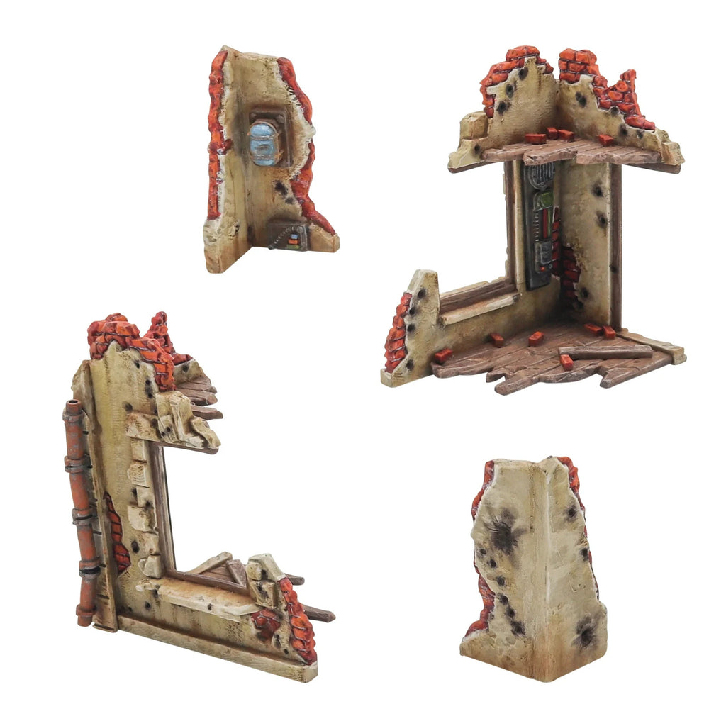 Warlord Games Konflikt 47 1:56 Scale Hard Plastic Ruined Buildings - 452000202