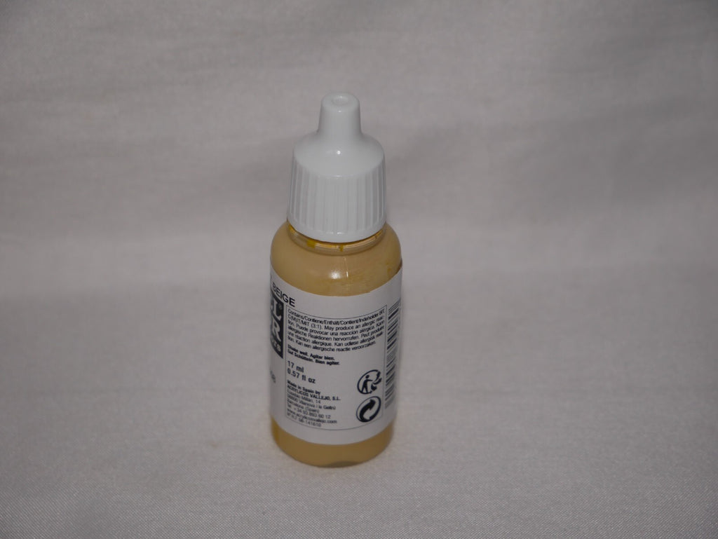 Vallejo Model Color Beige Acrylic 17ml/0.57 fl oz Dropper Bottle - 70.917