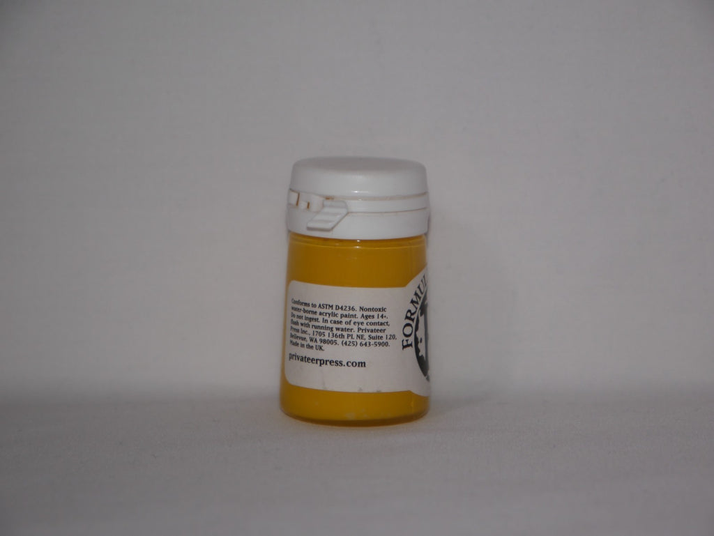 Formula P3 Acrylic Paint Range Sulfuric Yellow 18ml Flip Top Bottle - PIP 93026