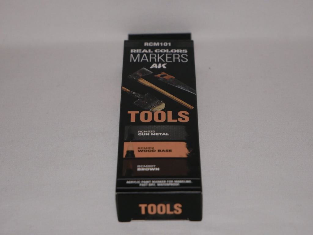 AK Interactive Real Colors Fast Dry Acrylic Markers Tools (3 Piece) Set - RCM101