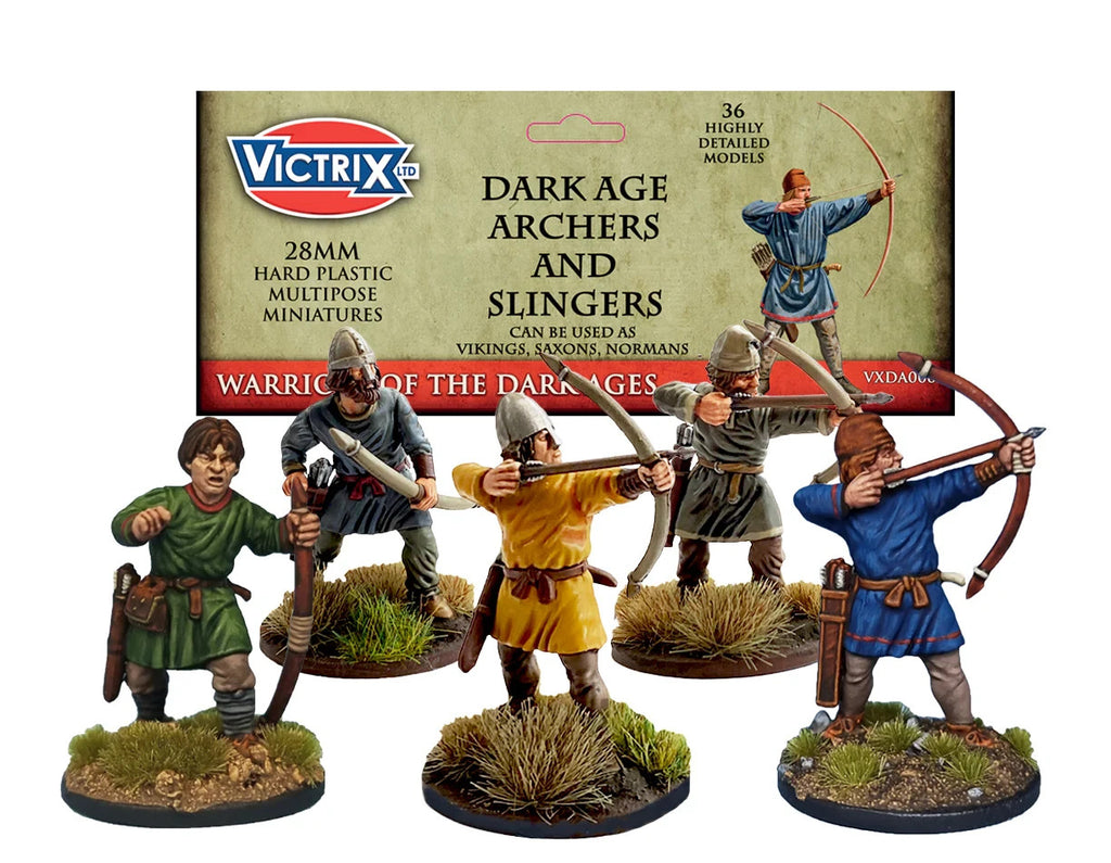 Victrix Warriors Of The Dark Ages 28mm Hard Plastic Archers & Slingers - VXDA006
