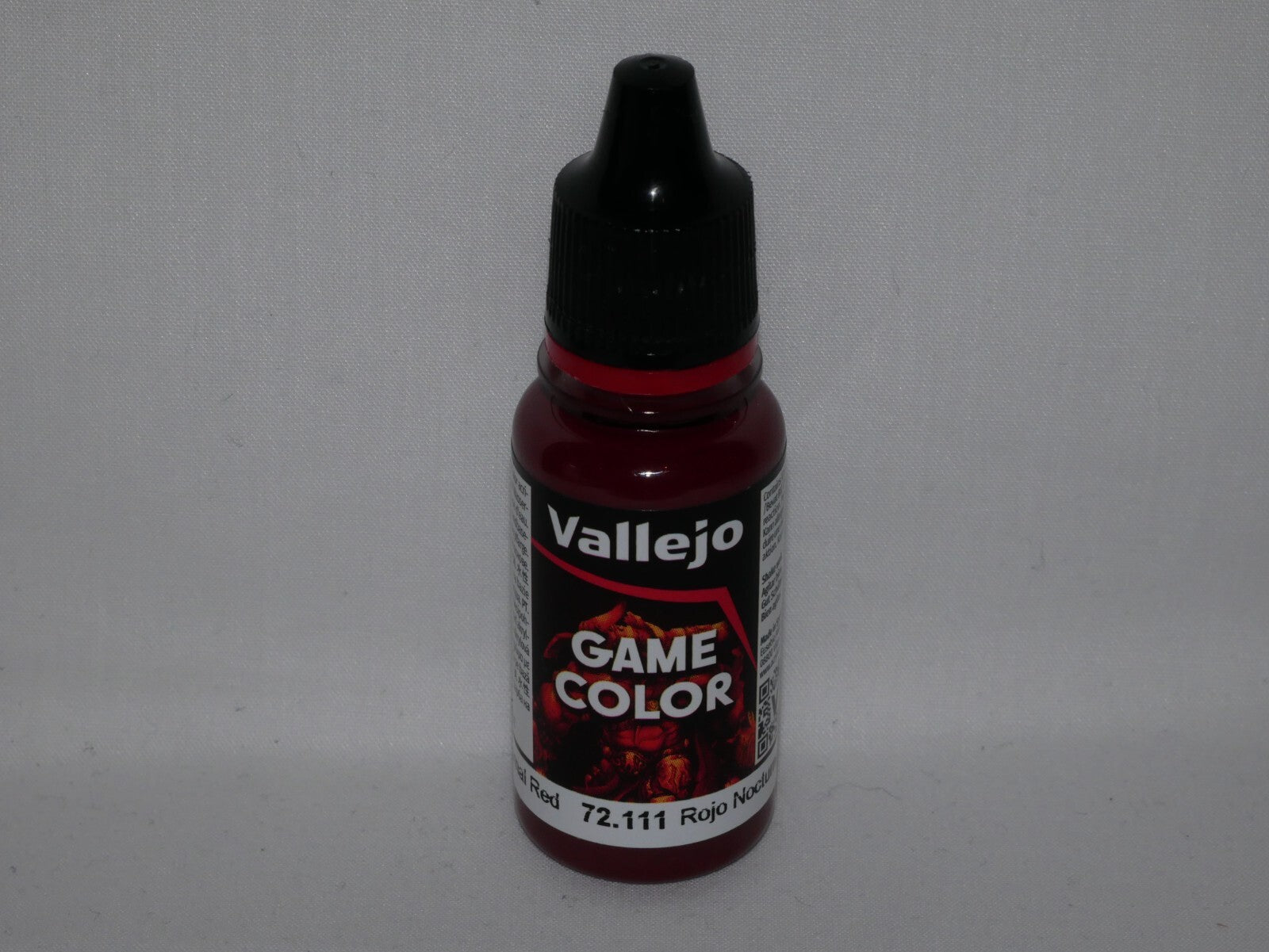 Vallejo Game Color Acrylics Nocturnal Red 18ml/0.6 fl oz Dropper Bottle - 72.111