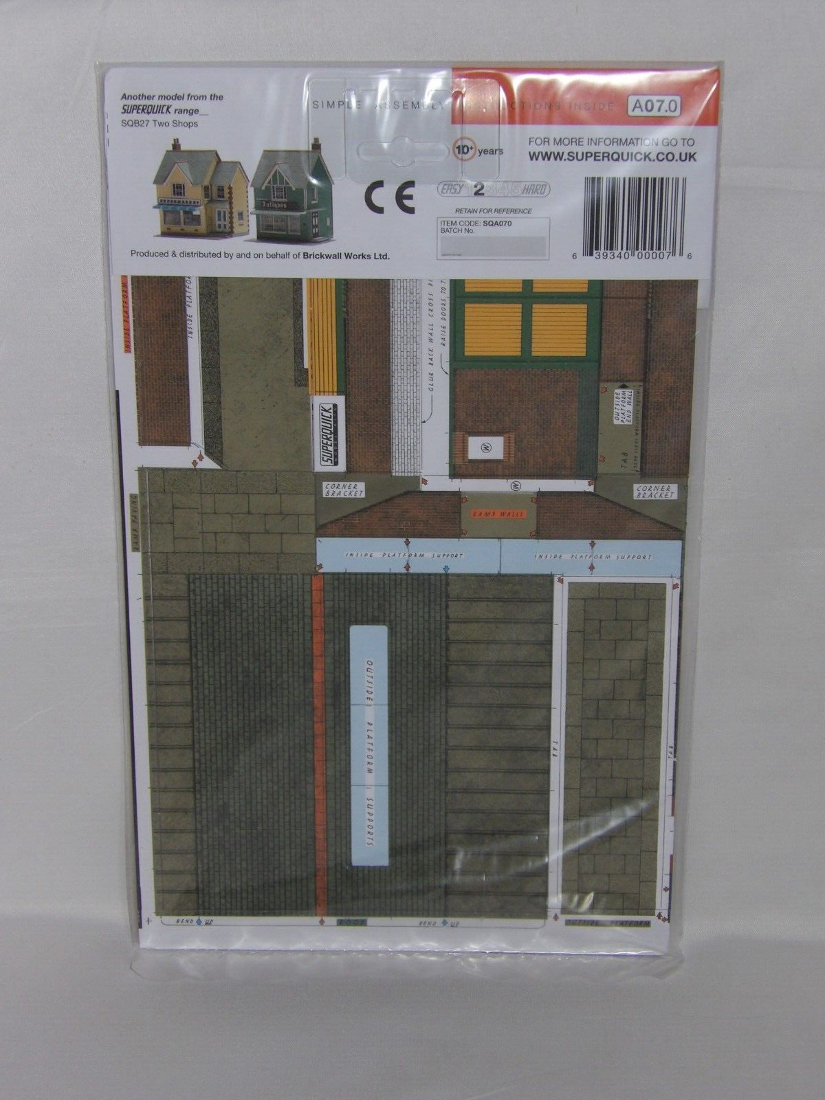 Superquick Kits 1:76 Scale Red Brick Goods Depot Scaled For OO & HO - SQA7.0