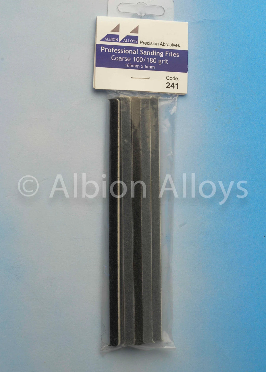 Albion Alloys Professional Sanding Files Coarse 100/180 Grit 165mm x 6mm - 241