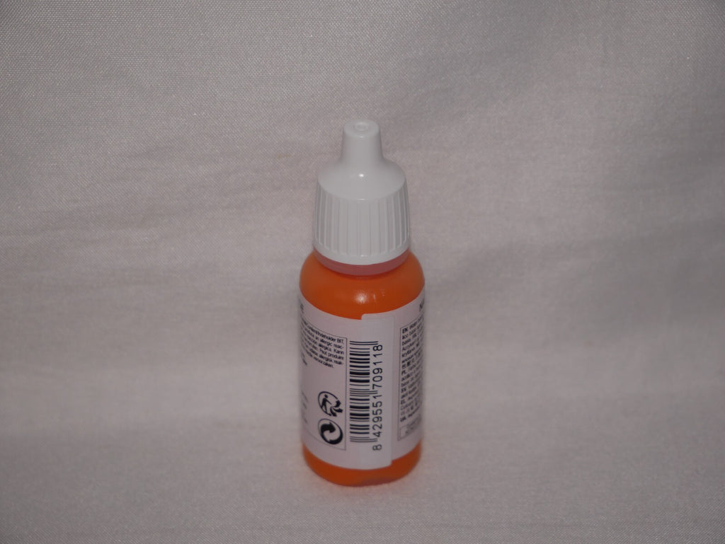 Vallejo Model Color Light Orange Acrylic 17ml/0.57 fl oz Dropper Bottle - 70.911