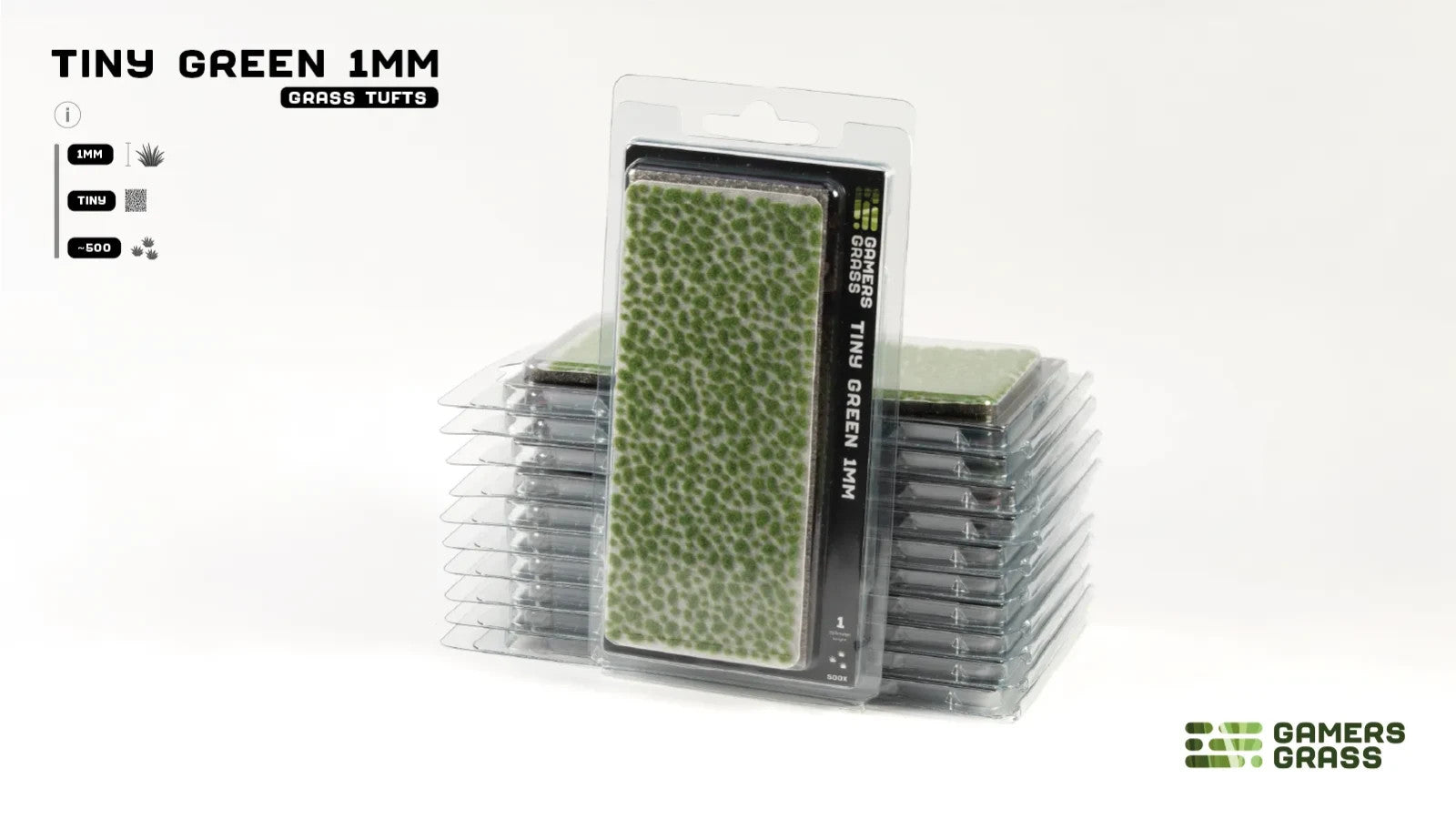 Gamers Grass Tiny Green 1mm Tufts For Wargaming Bases (500) Per Pack - GGTT-GR