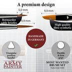 The Army Painter Most Wanted 3 Piece Brush Set For Miniature Painting - TL5043