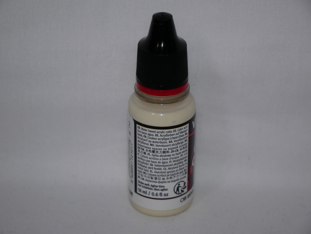 Vallejo Game Color Acrylic Range Off-White 18ml/0.6 fl oz Dropper Bottle 72.101