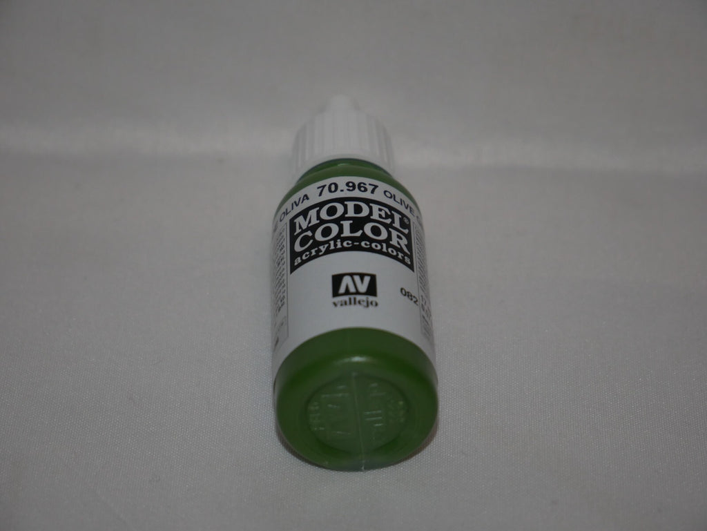 Vallejo Model Color Olive Green Acrylic 17ml/0.57 fl oz Dropper Bottle - 70.967