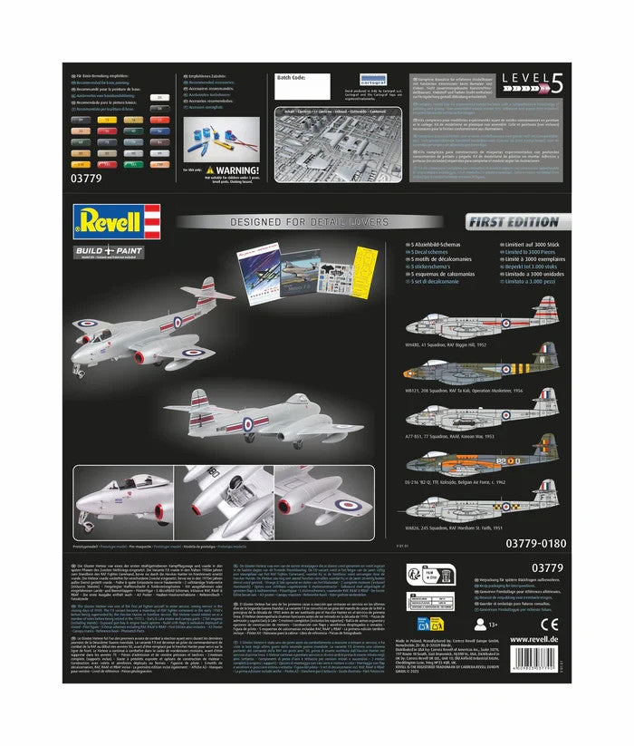 Revell 1:32 Scale Gloster Meteor F.8/Fr.9 First Edition Skill Level 5 - 03779