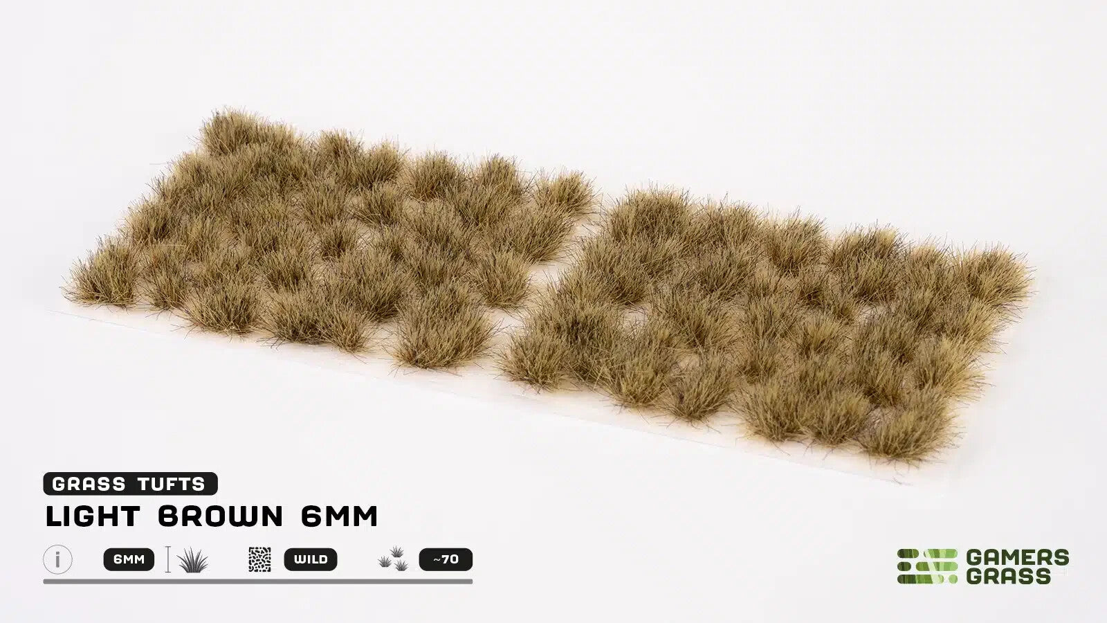 Gamers Grass Wild Light Brown 6mm Tufts For Wargaming Bases (70) Per Pack GG6-LB