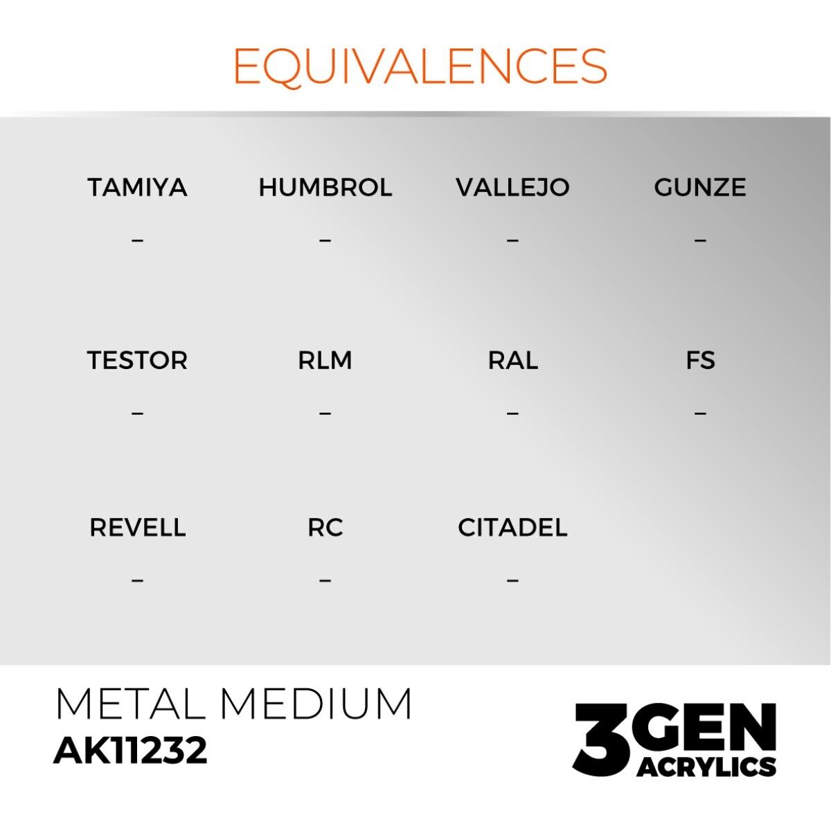 AK Interactive Auxiliary Products Range Metal Medium 17ml Dropper Bottle AK11232