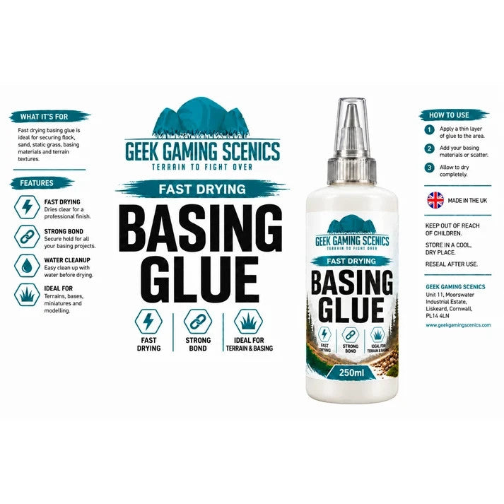 Geek Gaming Scenics Fast Drying Model Basing Glue 250ml Bottle - GGS-BASINGGLUE250