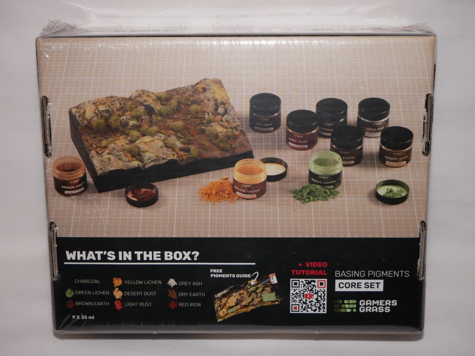 Gamers Grass Basing Pigments (9 Piece) Core Set For Modelling Dioramas - GGSB-BPCS