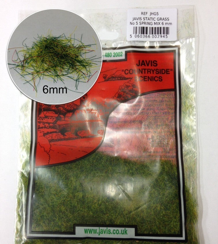 Javis "Countryside" Scenics Static Grass No 5 Spring Mix 6mm JHG5