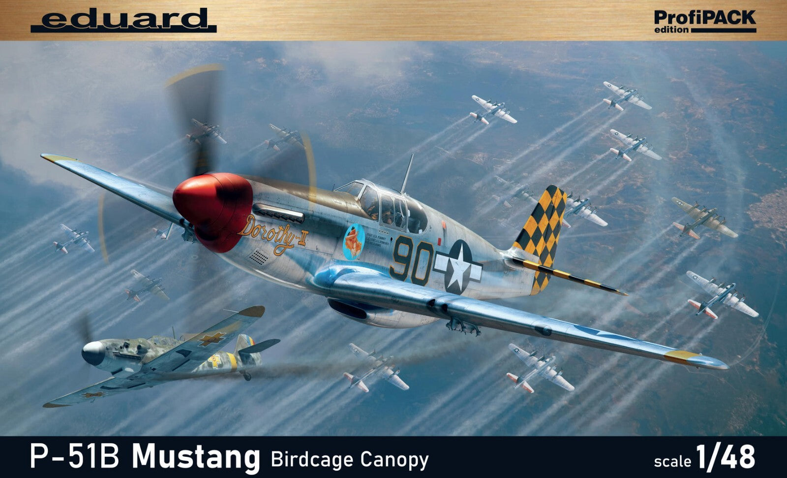 Eduard 1:48 Scale P-51B Mustang Birdcage Canopy ProfiPACK Edition Kit - 82107
