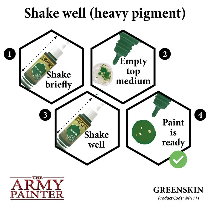 The Army Painter Acrylic Warpaints Greenskin 18ml Dropper Bottle - WP1111