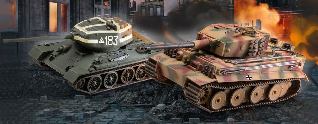 Revell 1:72 Conflict of Nations WW2 Series Tiger 1 VS T34/85 Skill Level 4 05655