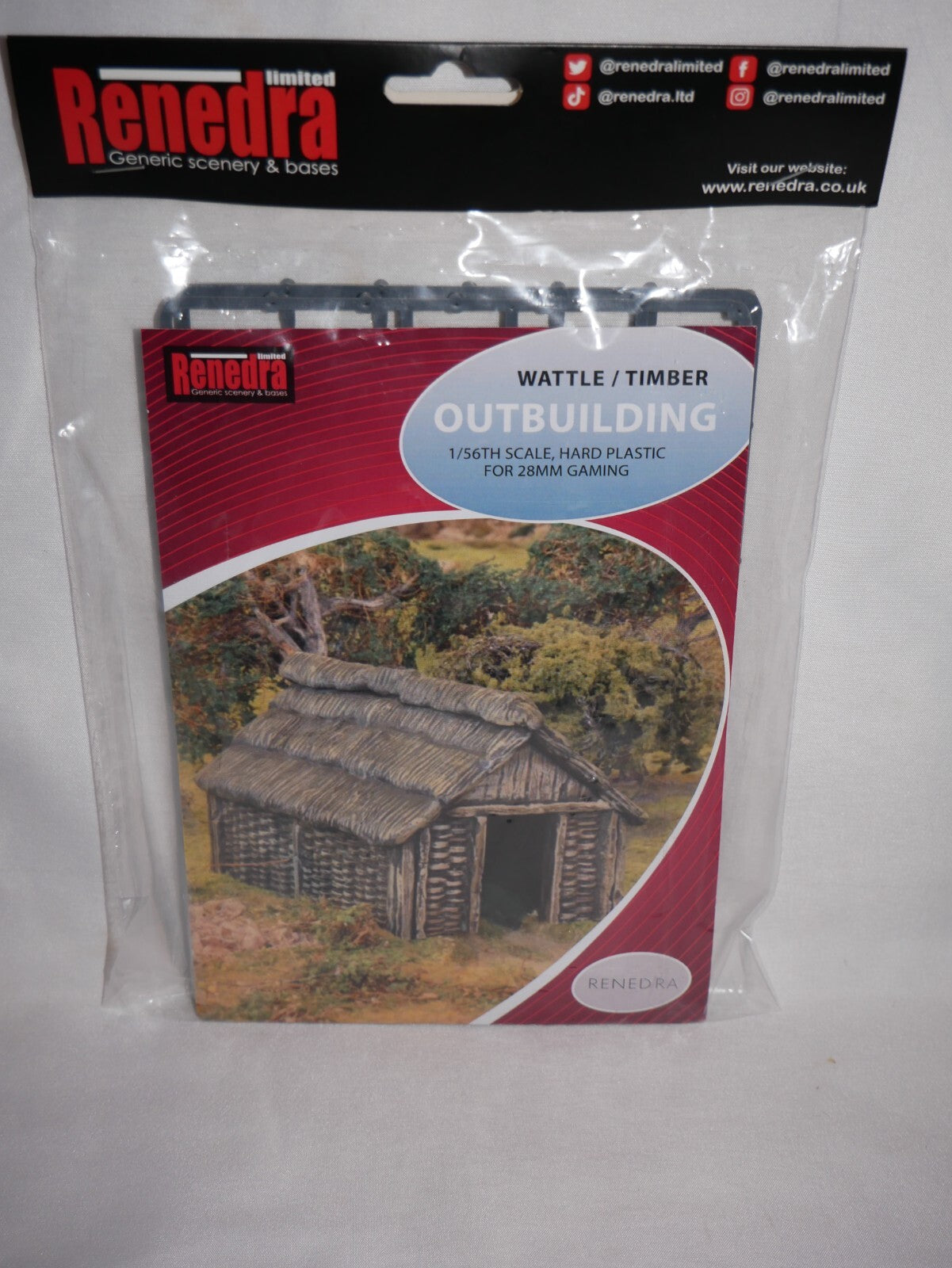 Renedra Ltd Generic Scenery & Bases 1/56th Scale Wattle/Timber Outbulding - RNWT