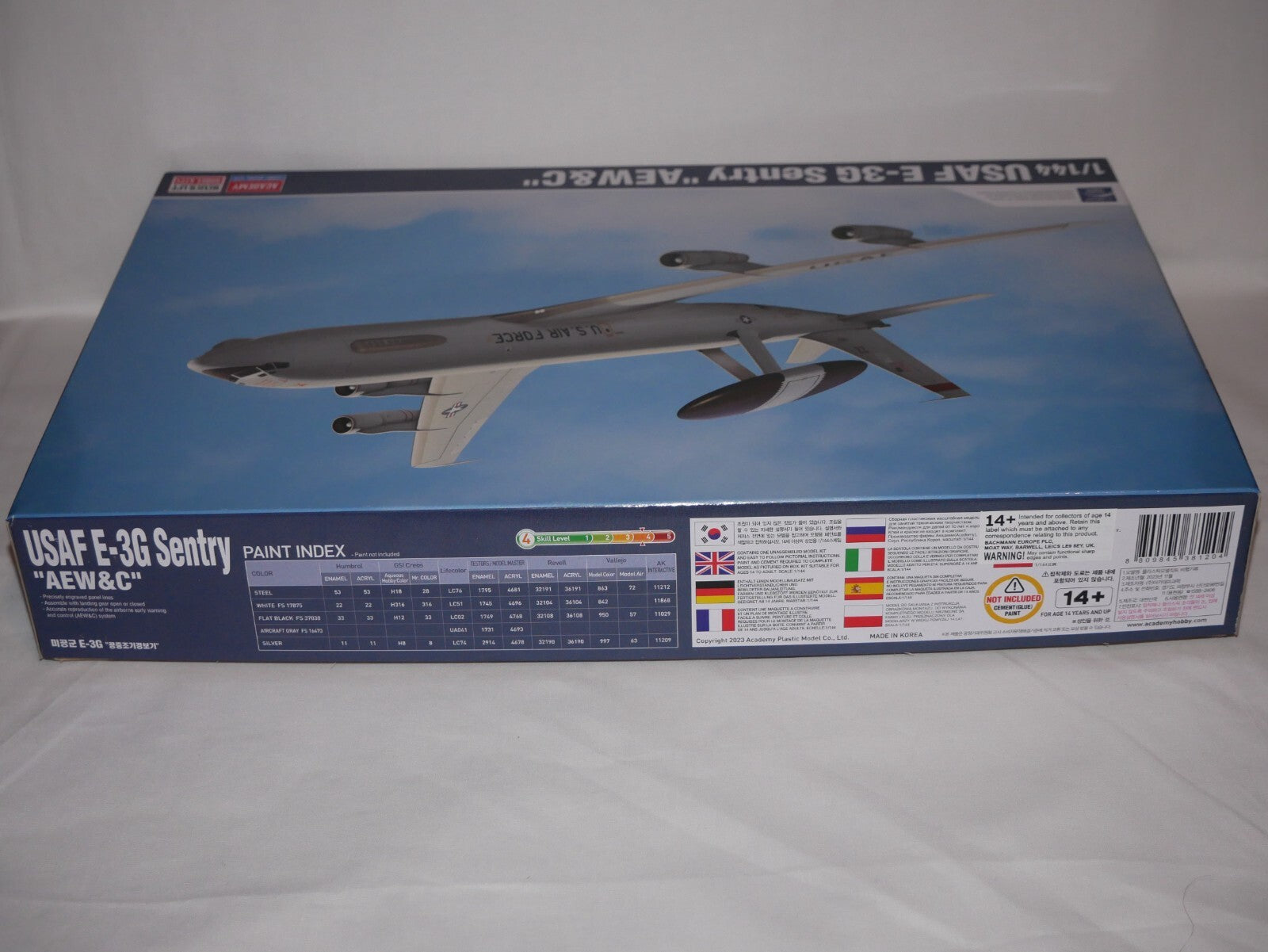Academy Model Kits 1:144 USAF Boeing E-3G Sentry "AEW&C" Skill Level 4 - 12629
