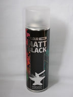 The Colour Forge Hobby Supplies Matt Black Model Primer 500ml Aerosol Spray Can